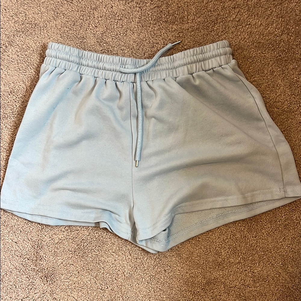 Light Blue Casual Shorts